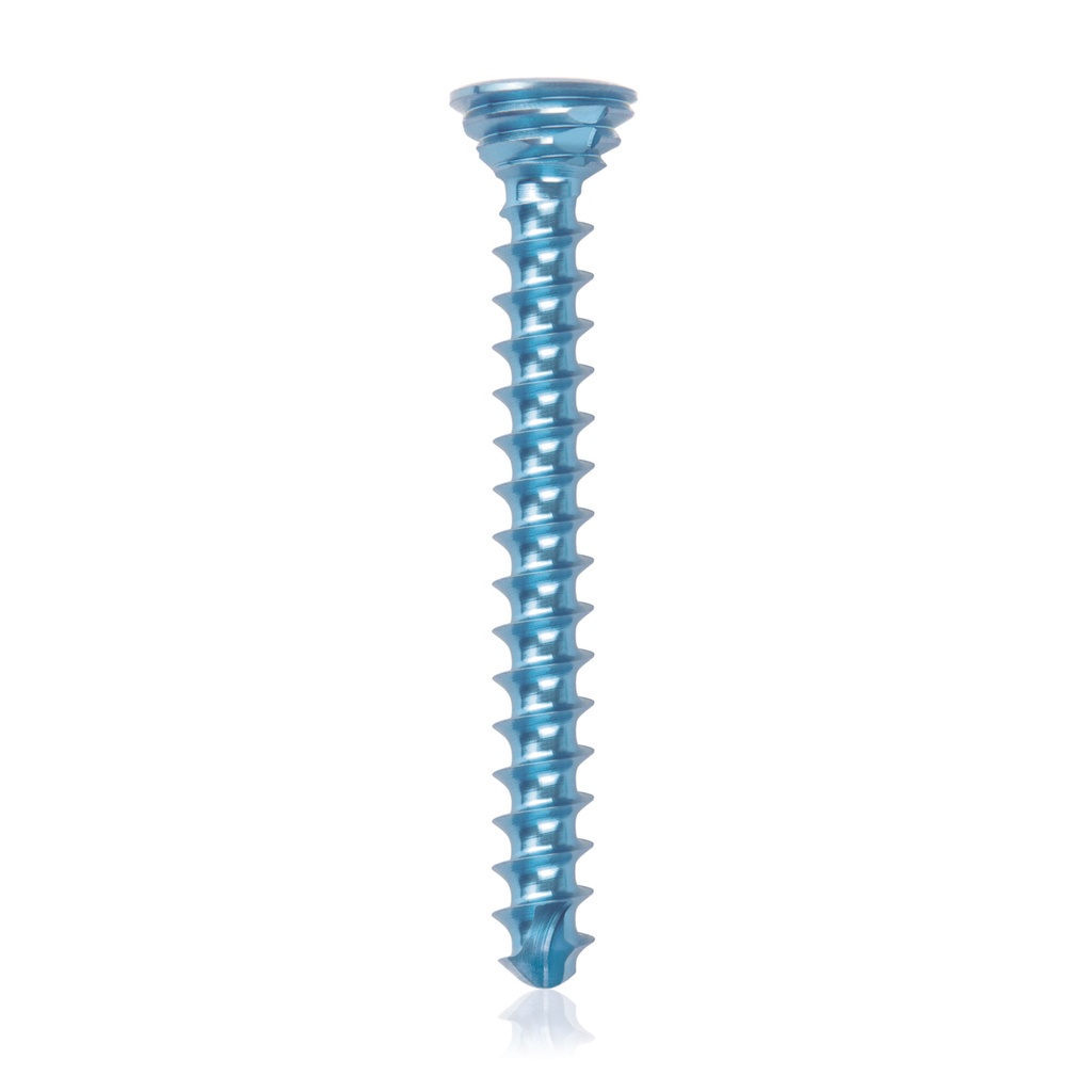 Tornillo de bloqueo de titanio Ø2.7x24mmmultidireccional, azul, Torx 10autoperforante, autorroscante