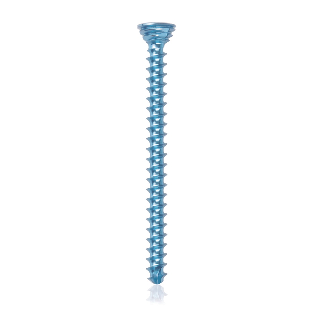Titanium locking screw Ø2.7x 34mm, multidirectional, blue, Torx 10, self-drilling, self-tapping