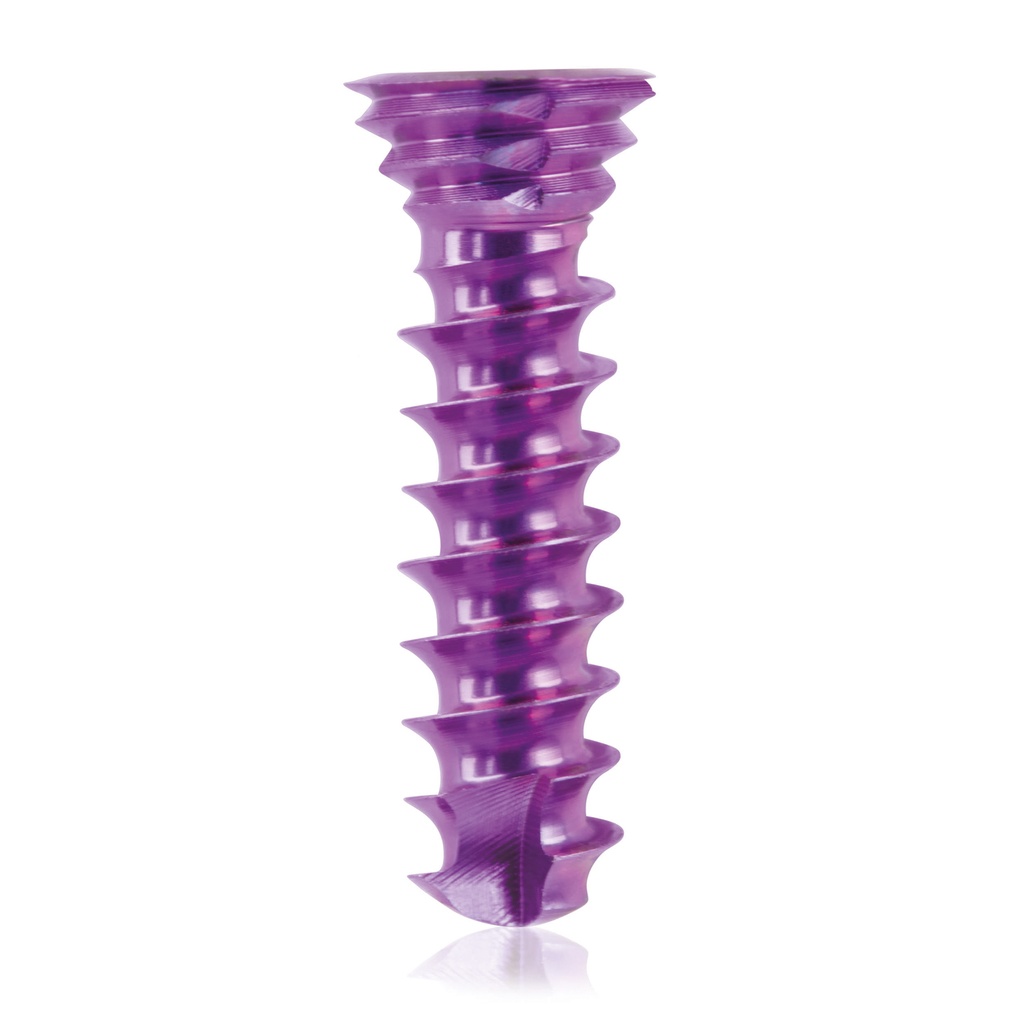 [185572] Titanium locking screw Ø3.5x 14mm,  multidirectional, magenta, Torx 10, self-drilling, self-tapping