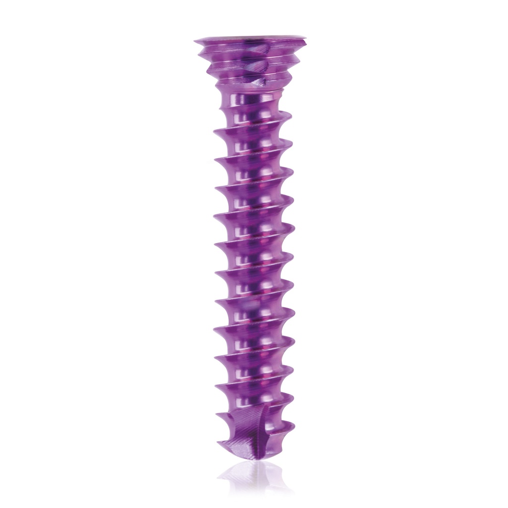 [185574] Titán zárócsavar Ø3,5 × 18 mm, szögstabil, többirányú, magenta, Torx 10, önfúró, önmetsző