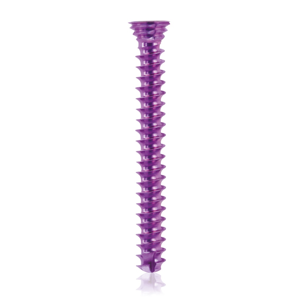 [185579] Titán zárócsavar Ø3,5 × 28 mm, szögstabil, többirányú, magenta, Torx 10, önfúró, önmetsző
