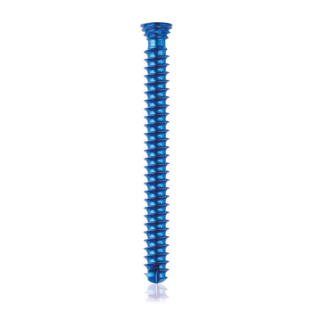 [185466] Titán zárócsavar Ø4,0 × 38 mm, szögstabil, többirányú, kék, Torx 10, önfúró, önmetsző