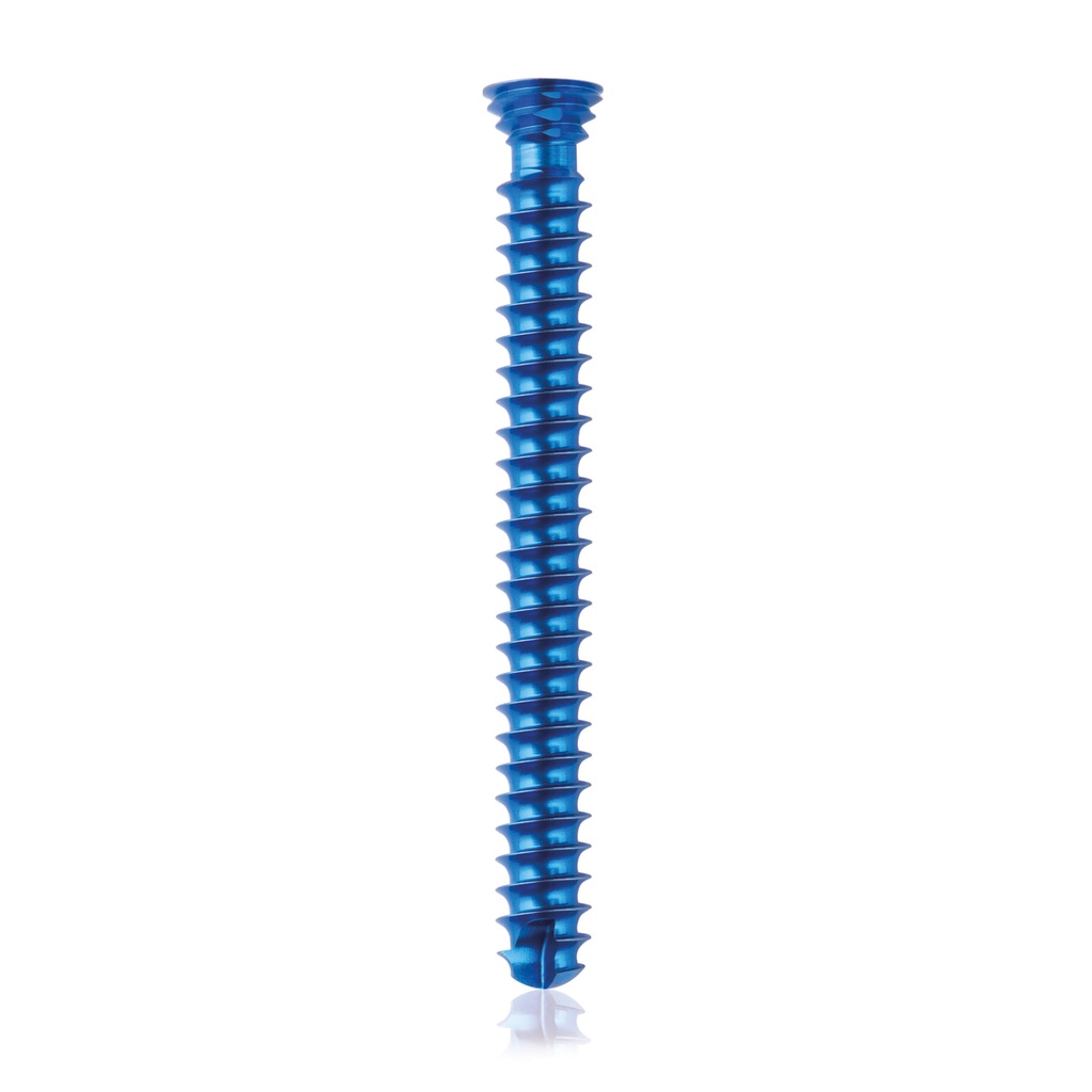 [185465] Titán zárócsavar Ø4,0 × 36 mm, szögstabil, többirányú, kék, Torx 10, önfúró, önmetsző