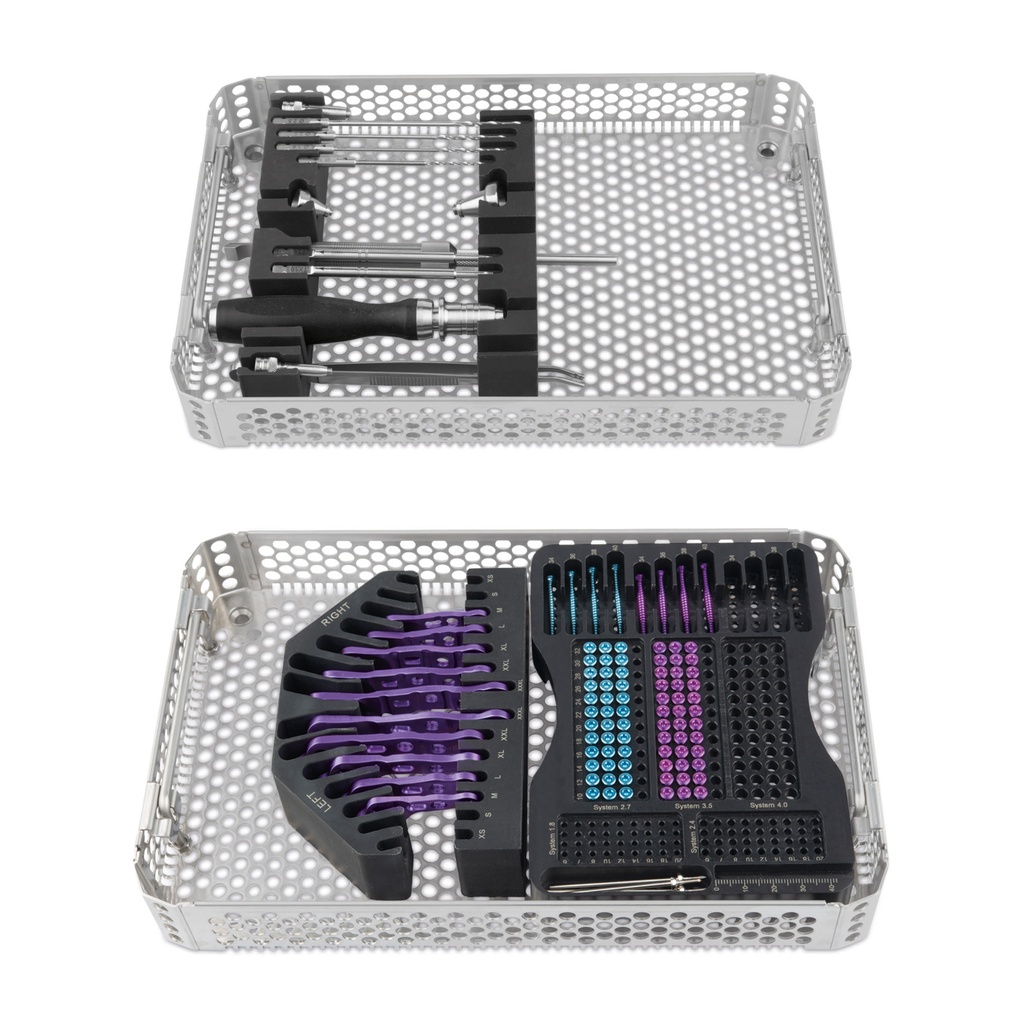 EickLoxx TPLO Juego de placa/tornillo de bloqueo multiaxial de titanio