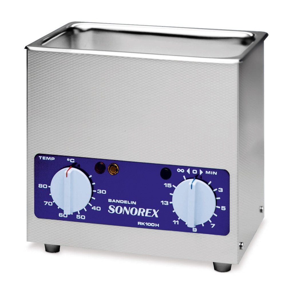 [560010] Nettoyeur à ultrasons RK 100 H, pour petits instruments, avec chauffage 30-80°C et minuterie, dimensions intérieures 240 x 140 x 100 mm