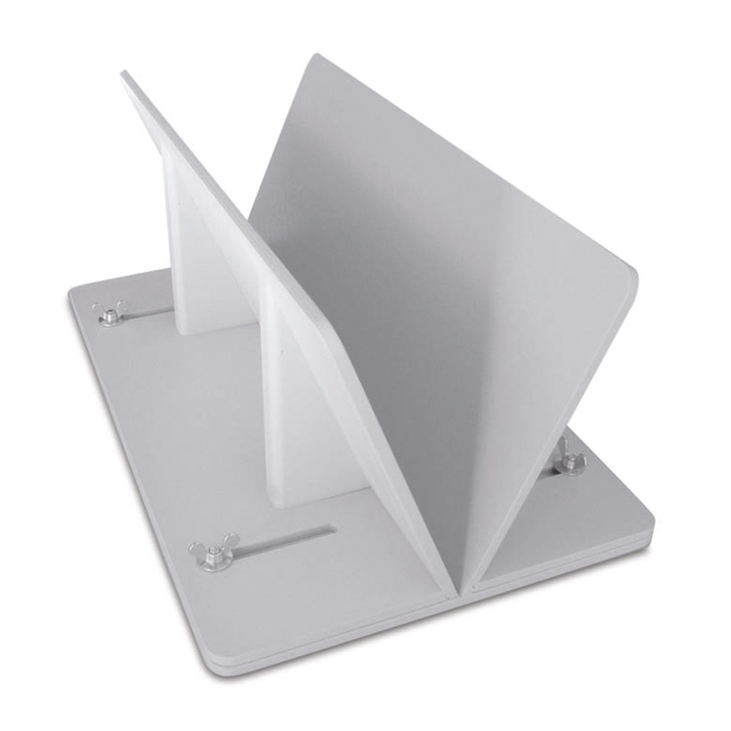 Cuna de fijación universal de madera, apta para todas las mesas, lacada en gris claro L x An x Al: 56 x 37 x 26 cm