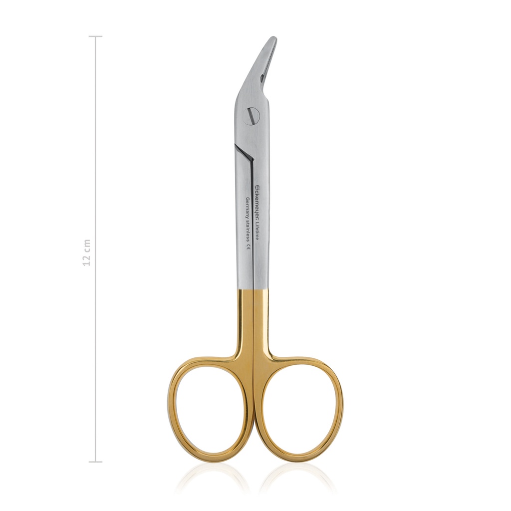 Ciseaux universels, 12 cm, TC, avec fil métallique à os souple, mors tungstène