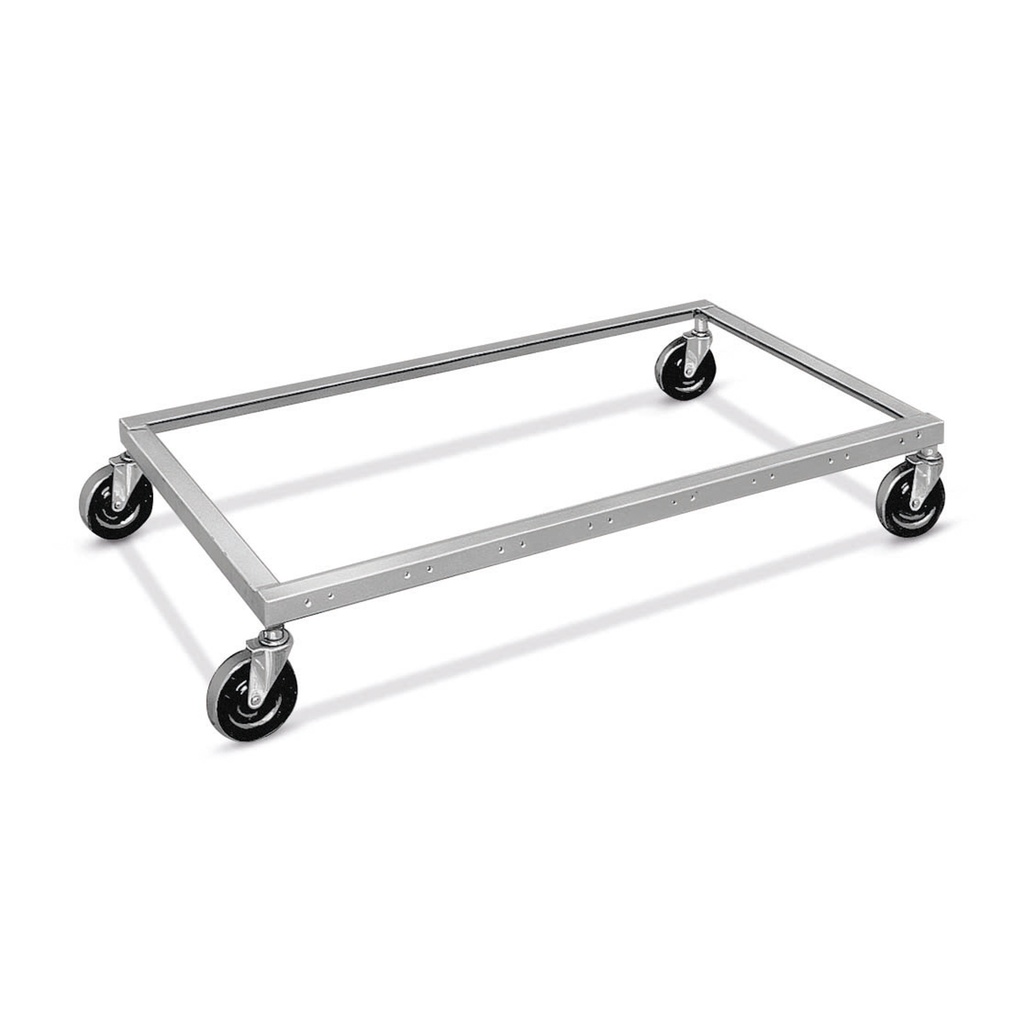 Embase mobile avec 4 roues, jusqu´à 1524 mm de large,non rouillant