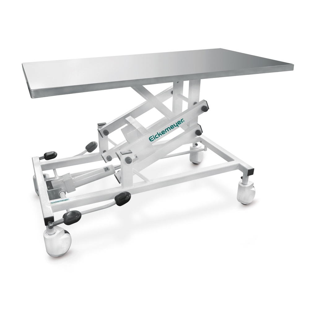 Mesa clínica transportable (suspensión baja) rodable, 4 ruedas con frenos