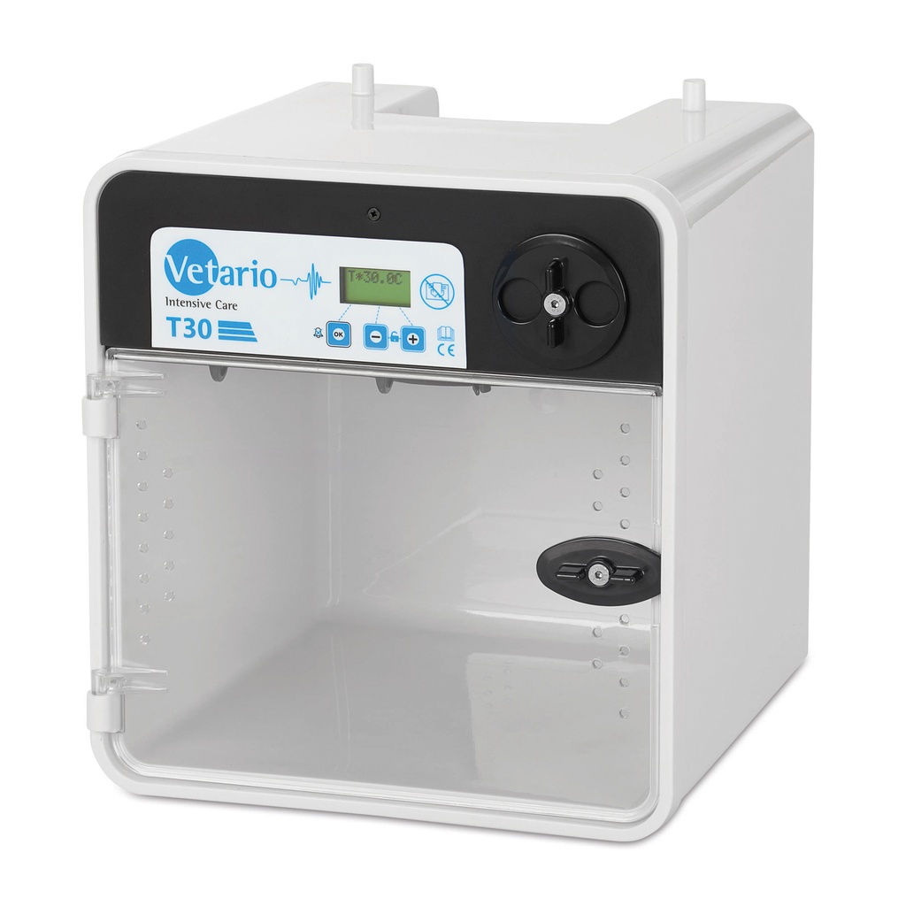 Unidad de cuidados intensivos mini Vetario T30, portátil, apilable, con pantalla digital de temperatura