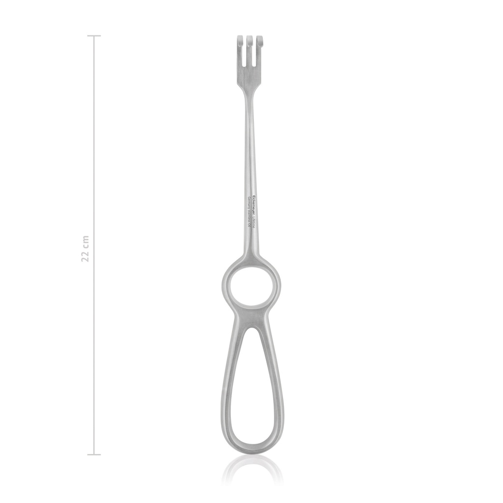 [160503] Ecarteur Volkmann, 22 cm, 3-dents, mousse, 9 x 13 mm