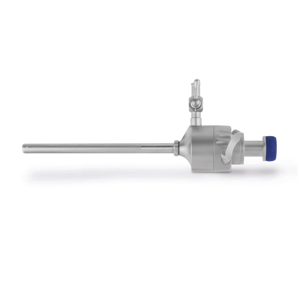 Trocart 5,5 mm filetée et robinet pour l'insufflation Longueur 9,5 cm