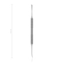 Instrumento dental GLICKMANN FIG. 24G, cuchillo / raspador, 4mm, para perrros