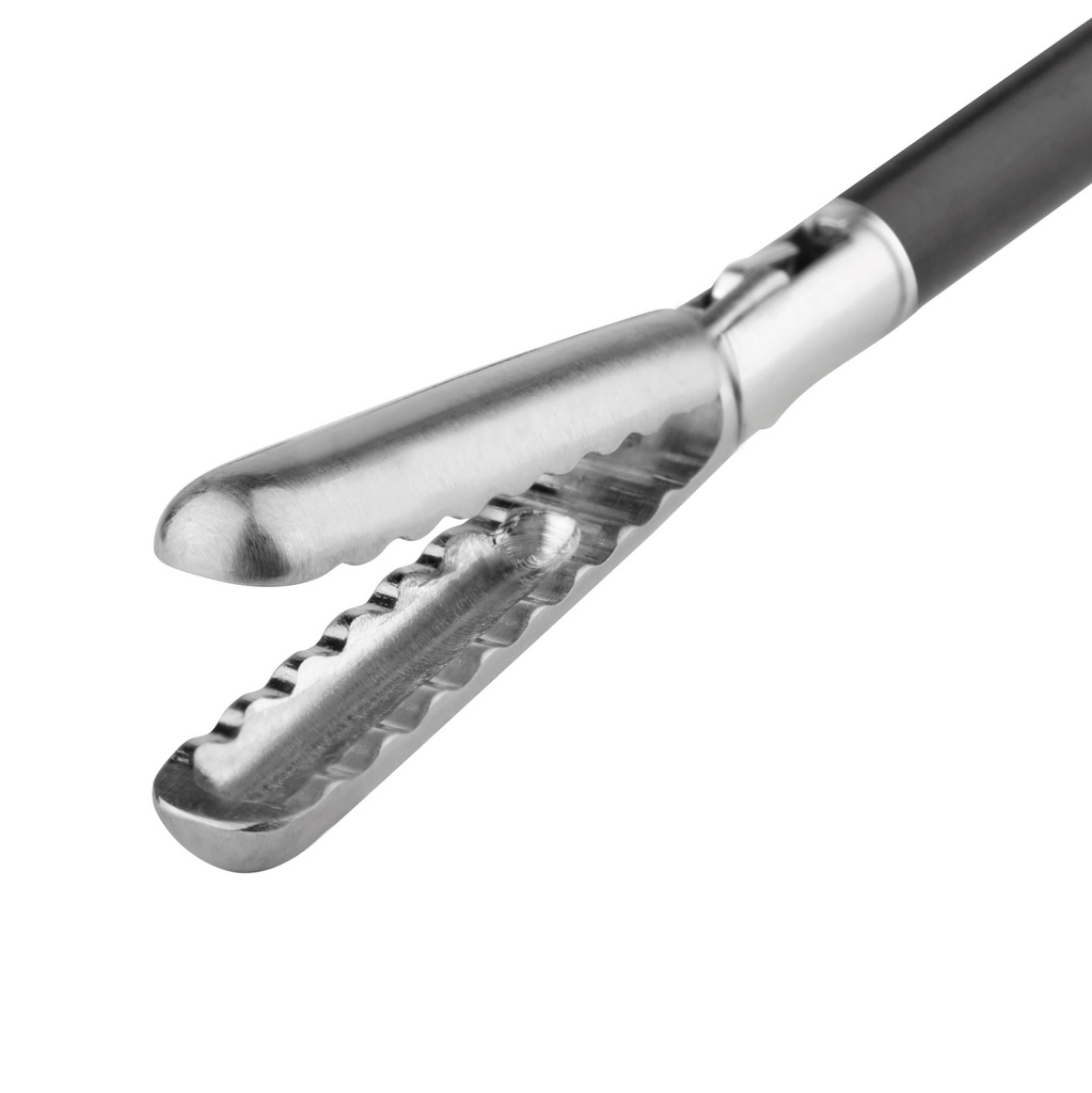 Atraumatikus fogócsipesz, forgatható, unipoláris koagulációhoz való csatlakozóval, Ø 5 mm, hossz: 36 cm, műanyag markolattal