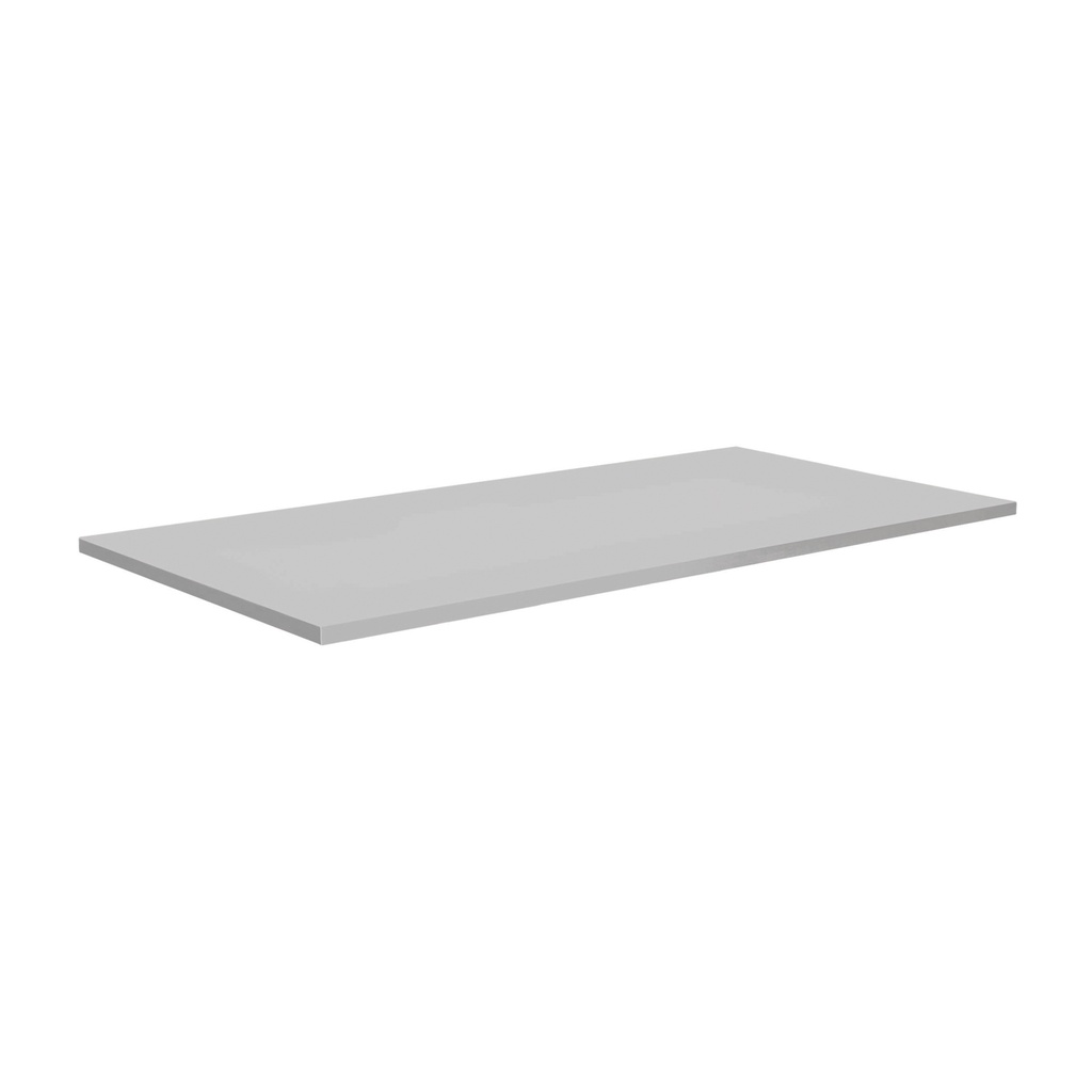 [60419502] Tischplatte Edelstahl, flach, 1300 x 600 x 22 mm mit weißer Holzplatte unterfüttert
