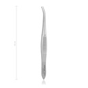 Pince à iris Gräfe, 10 cm, courbée, 1 x 2 dents