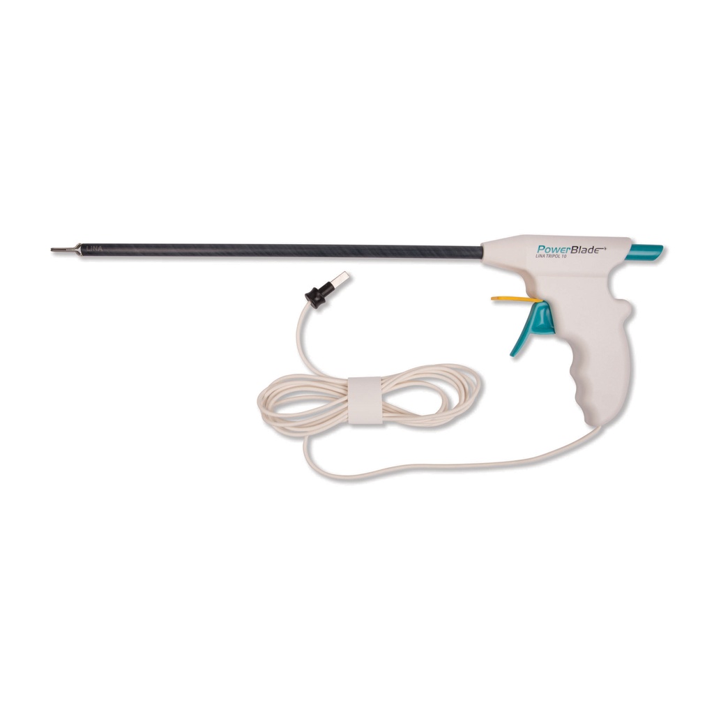 Pinzas bipolares de coagulación, agarre y corte, Ø = 10 mm, L = 32 cm, mango de plástico, cable de 25 cm