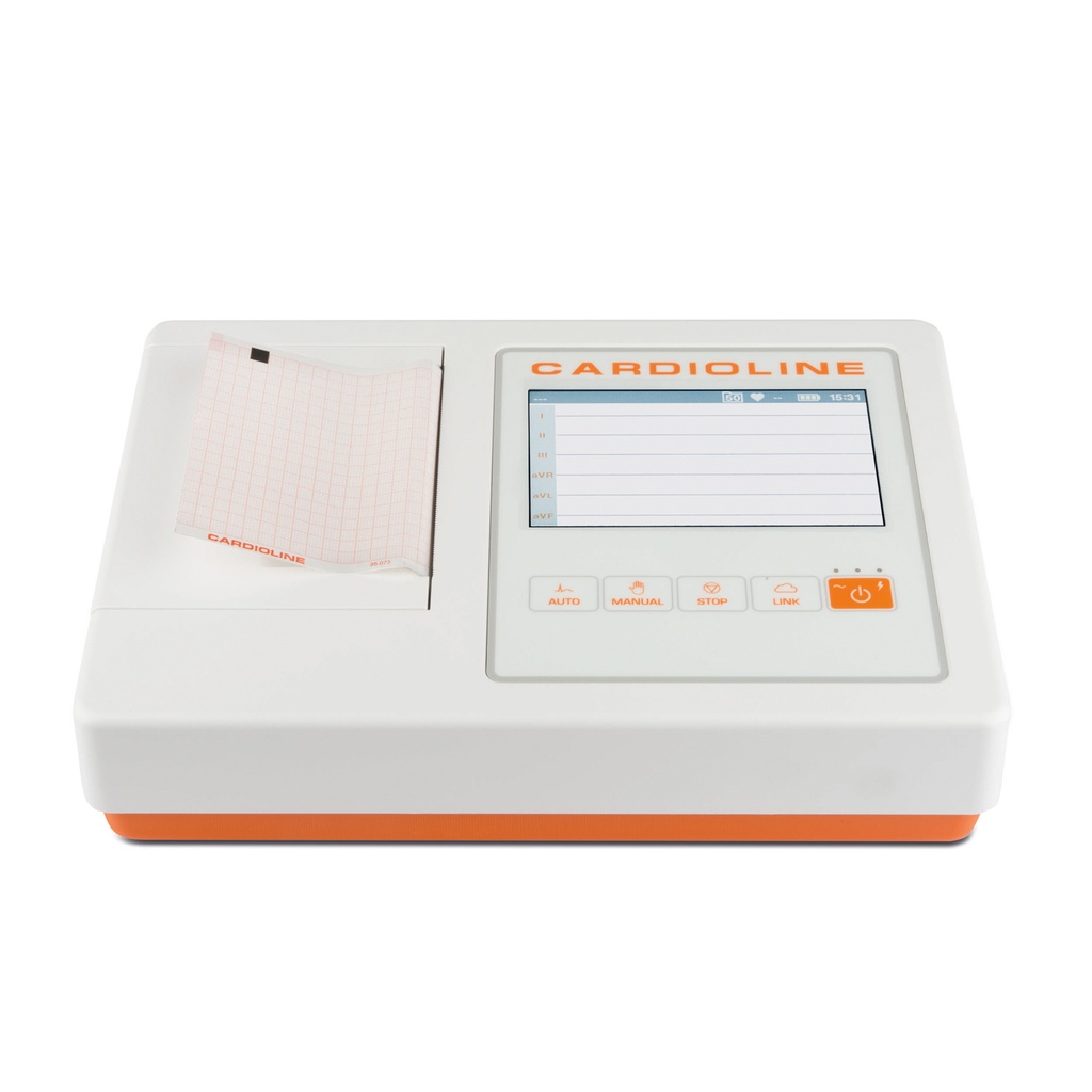 [321153] Électrocardiographe Cardioline ECG 100L avec câble patient à 5 broches et un écran tactile couleur de 5 puces