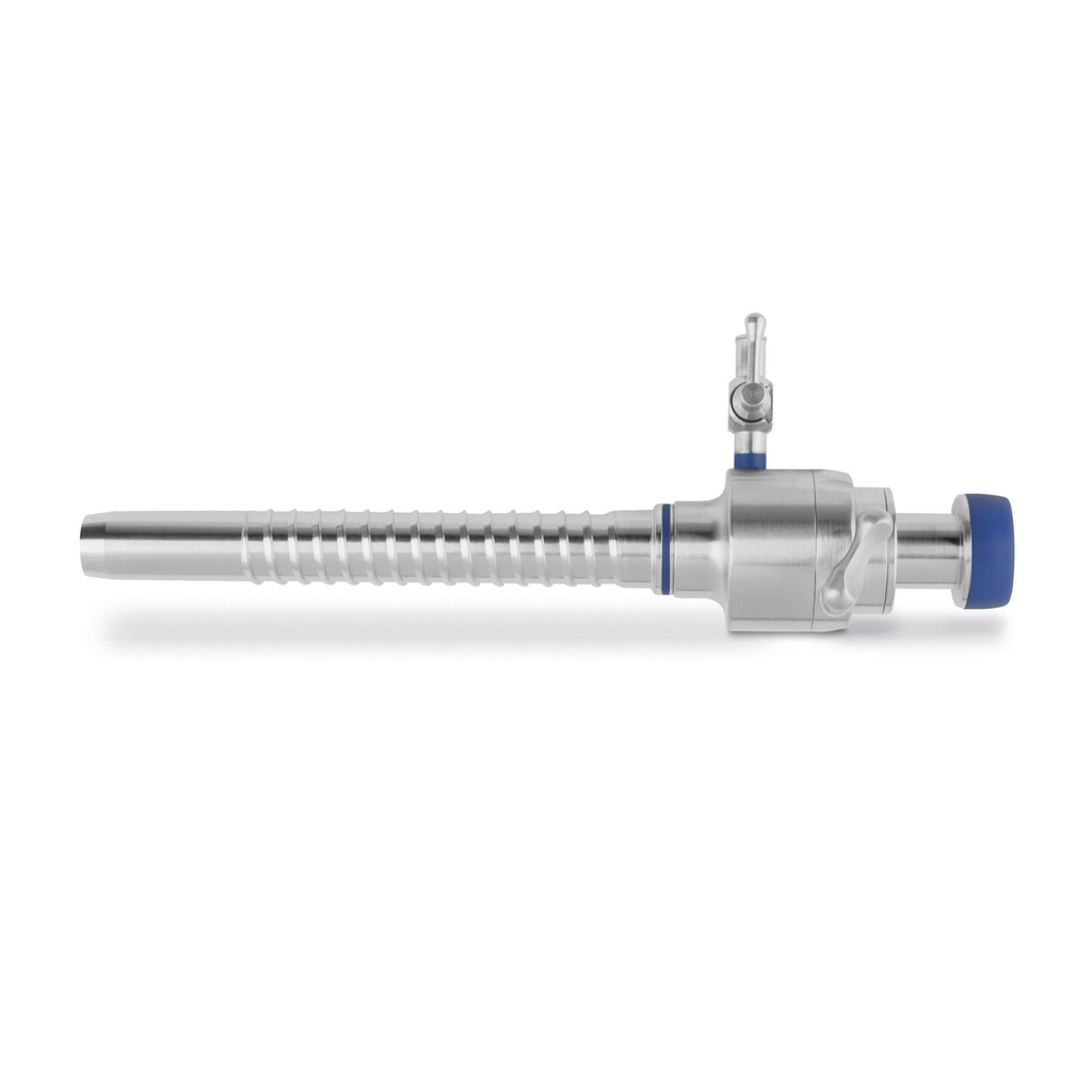 Vaina para trocar, interior Ø = 11 mm,L = 10,1 cm, válvula de chapuletaautomático, rosca, llave para insuflar