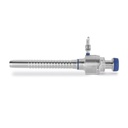 Vaina para trocar, interior Ø = 11 mm,L = 10,1 cm, válvula de chapuletaautomático, rosca, llave para insuflar
