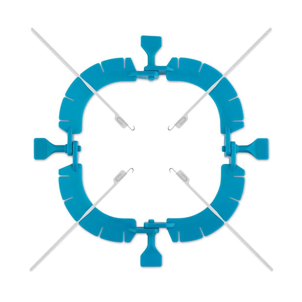 Separador tipo anillo, 14,4 x 14,4 cm, incluye 8 ganchos elásticos, afilados