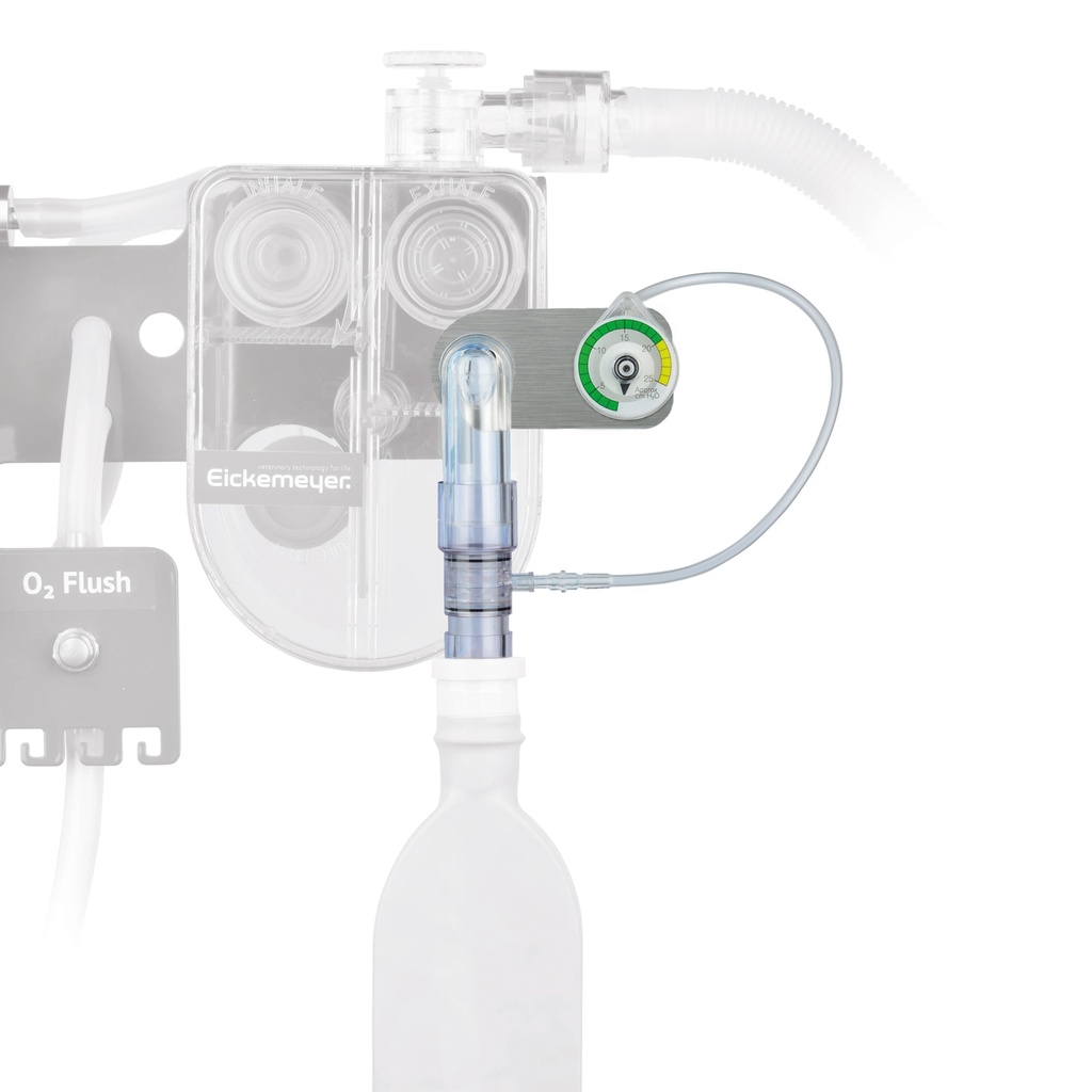 Manómetro para NarkoVet LIGHT con placa de sujeción, conector, semidesechable