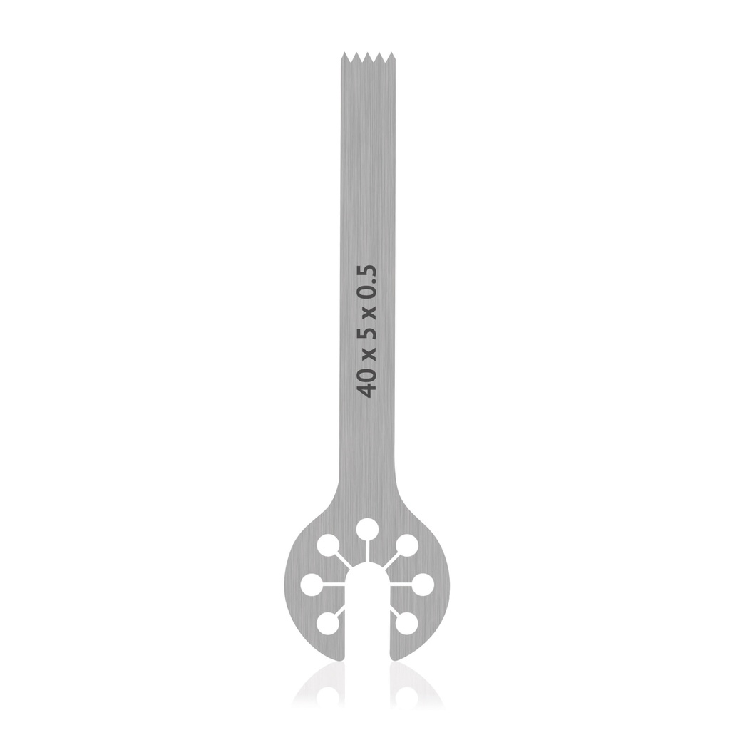[195040] Hoja de sierra para OrthoVet PRO / PLUS con soporte AESCULAP de acero inox., 40x5x0,5 cm         