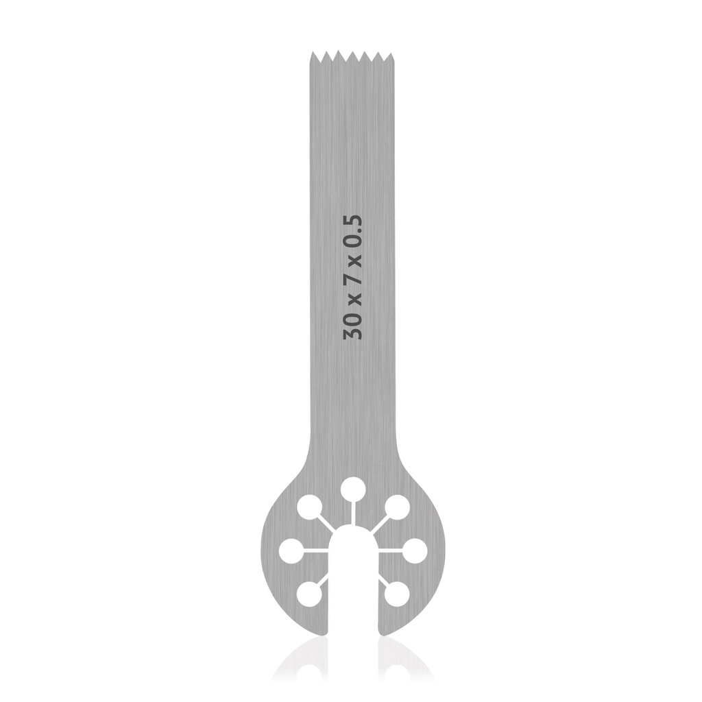 [195050] Hoja de sierra para OrthoVet PRO/OrthoVet PLUS con soporte AESCULAP de acero inox. 30x7x0,5