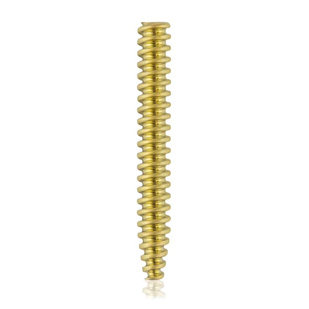 Tornillo interferencial de titanio, Ø4,5 x L35 mm, canulado, Ø canulación 1,1 mm, dorado, HEX 2.0