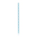 Placa microósea EickLoxx, sistema de 1,0 mm, azul claro, 20 orificios, dimensiones en mm: 79,5 x 3,5 x 1,0