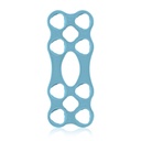Micro plaque osseuse EickLoxx, système 1,0 mm, bleu clair, plaque 4x2 trous, dimensions en mm : 18,5 x 7,5 x 1,0