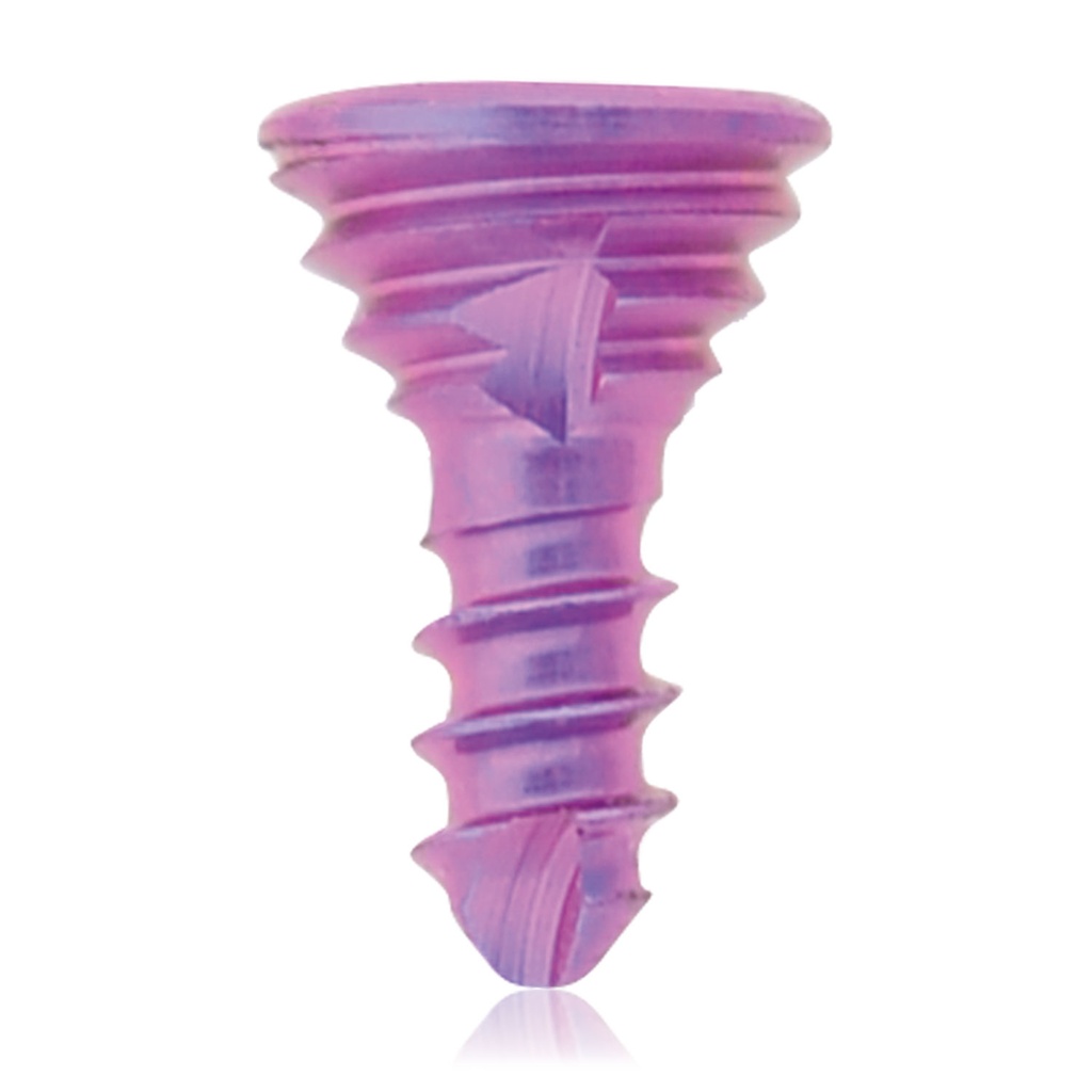 [197425] Vis de blocage titane Ø1,2 x L 4 mm, multidirectionnelle, magenta, Torx 6, autoperceuse, autotaraudeuse