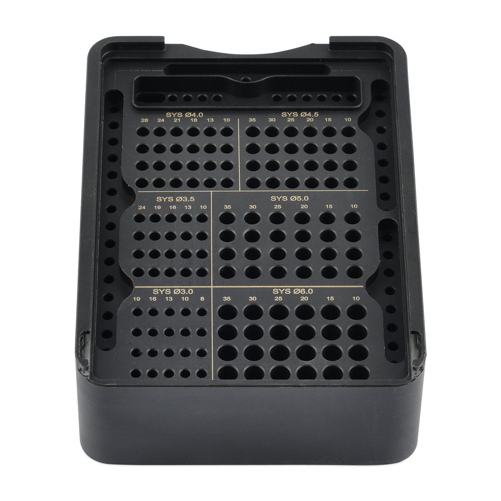 Contenedor Zlig 2 para tornillos de interferencia, con tapa, sin tornillos