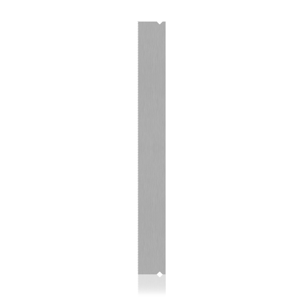 [197342] Hoja de sierra para nudillos de latón 0,3 x 130 mm, profundidad de corte 8,8 mm, acero inoxidable, esterilizable en autoclave, paquete de 5