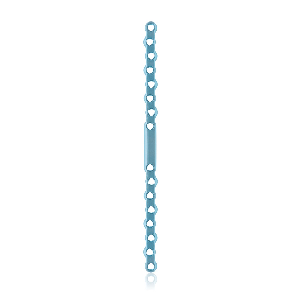 [187778] EickLoxx Large bone plate, 16-hole,  S Type, 180 x 10,5 x 3,2 mm, titanium light blue