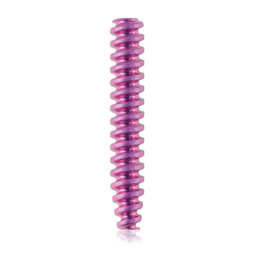 [191581] Tornillo interferencial de titanio Ø4,0x24 mm, canulado, canulación 1,1 mm, magenta, HEX 2,0
