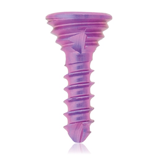 [197426] Tornillo de bloqueo de titanio Ø1,2 x L 5mm, multidireccional, magenta, Torx 6, autoperforante, autorroscante