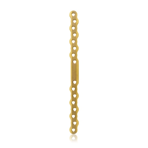 [187758] Placa ósea EickLoxx S-Type de 16 orificios, 182 x 12 x 4,5 mm, titanio dorado