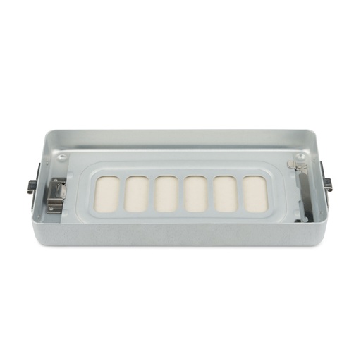 [500613] Base de 3,5 cm de alto para contenedor pequeño, perforada, plana, 300 x 140 x 30 mm, gris