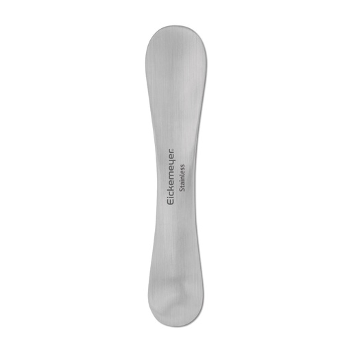 [170220] Espátula para párpados Jaeger, 11 cm, doble punta, curva, 22 mm/19 mm