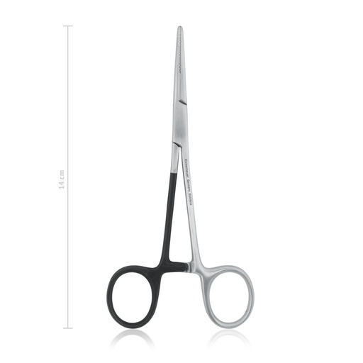 [144314L] Pinzas hemostática KELLY para usuarios zurdos, curvas de 14 cm