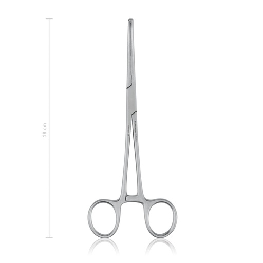 [974118] KOCHER érleszorító, hajlított, 1x2 fogú kivitel, 18 cm