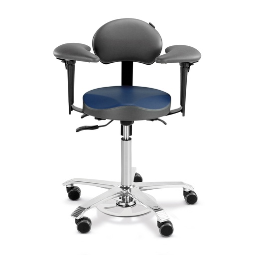 [610060] Silla de apoyo con reposa brazo y soporte lumbar, especialmente para oftalmólogos