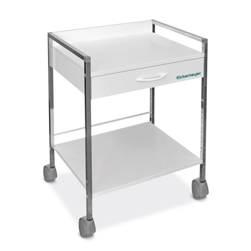 [625083] Mesa auxiliar Variocar, con un cajón, blanca, Al 83 cm, An 60 cm, Pr 45 cm