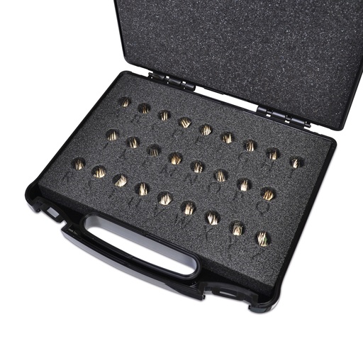 [900055] Juego de letras en estuche de plástico, 5 mm, para pinzas de tatuaje Hauptner