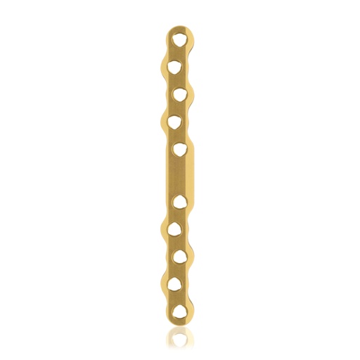 [187754] Plaque osseuse EickLoxx S-Type 10 trous, 110 x 11 x 4,5 mm, titane, or