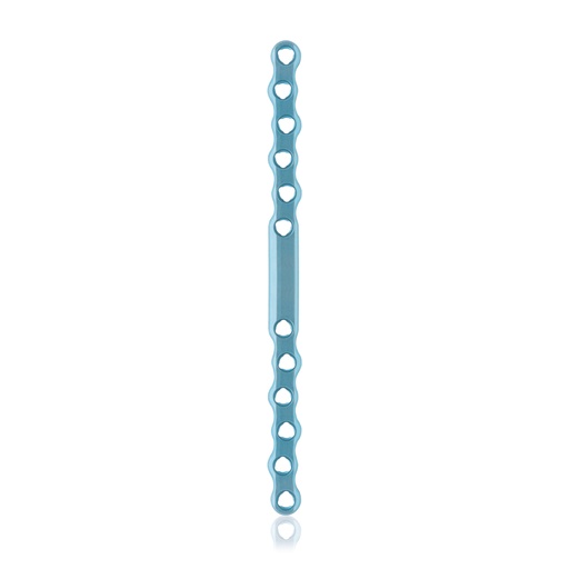[187746] EickLoxx S-Typ Knochenplatte 12-Loch,  138 x 8 x 3.2mm, Titan, hellblau 