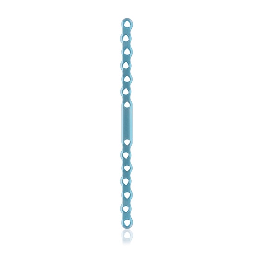 [187747] EickLoxx S-Typ Knochenplatte 14-Loch, 158 x 8 x 3.2mm, Titan, hellblau 