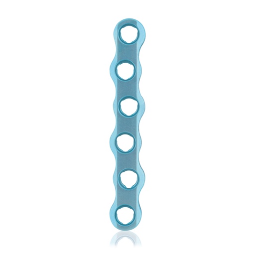 [187740] EickLoxx S-Type bone plate 6 hole,  58 x 8 x 3.2mm, titanium, light blue 