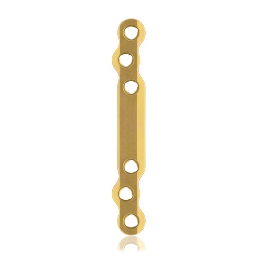 [187751] EickLoxx S-Type bone plate 6 hole,  80 x 11 x 4.5mm, titanium, gold 